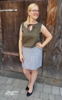 Lyocell Stoff Blusenstoff, khaki