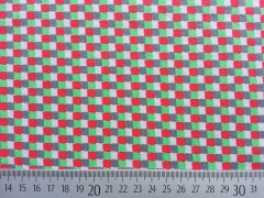 Jersey Quadrate - rot/gr�n/grau