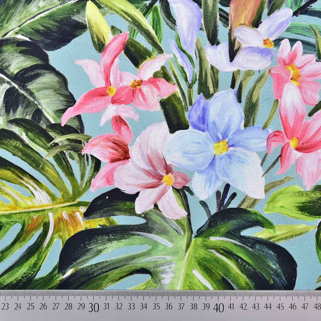 Vögel und tropische Blumen Dekostoff 140cm Digitaldruck 