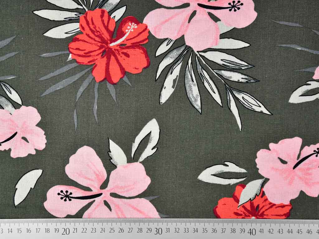 Viskose Leinen Stoff bedruckt Tropical Viscose Bekleidungsstoff Kleider Deko 