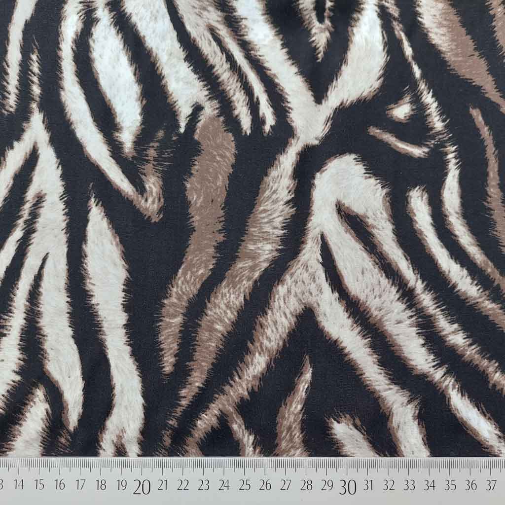 Viskose Stoff Zebra Muster Animal Print Frühling Damen&Kinder Sommerstoff Fein 