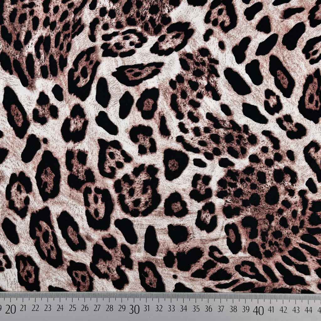 Baumwolle - Webware - Poplin - Leopardenmuster - Animal Print - Braun