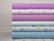RESTSTCK 50 cm Jersey Bltter, hellblau