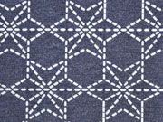 Dekostoff Jacquard Polarstern Doubleface blau grau