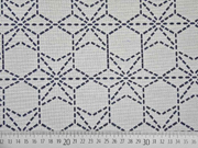 Dekostoff Jacquard Polarstern Doubleface blau grau
