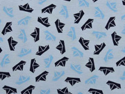 Jersey Papierschiffchen, blau dunkelblau hellblau