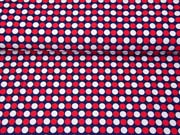 Badeanzugstoff Funktionsjersey Punke, rot wei� dunkelblau