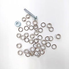 24 Ösen silber, 8 mm, mit Werkzeug