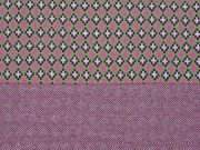 RESTSTCK 41 cm Bio-Jacquard Hamburger Liebe kleine Kreuze, pink grn