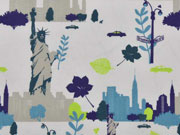 C.Pauli Baumwolle (Bio) Popelin New York, bunt/wei