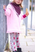 RESTSTCK 112 cm Sweatstoff Teddyrckselite meliert,natur rosa