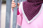 RESTSTCK 112 cm Sweatstoff Teddyrckselite meliert,natur rosa
