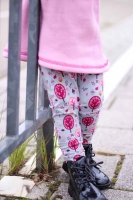 RESTSTCK 112 cm Sweatstoff Teddyrckselite meliert,natur rosa