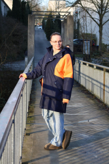 Outdoorstoff uni beschichtete Rckseite wasserabweisend, dunkelblau
