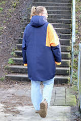 Outdoorstoff uni beschichtete Rckseite wasserabweisend, dunkelblau