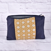 Dekostoff Jacquard Drizzle, dunkelblau