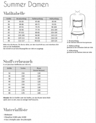 Papierschnittmuster Summer Tunika Damenbluse Fadenkfer