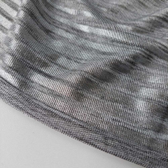 Jerseystoff Glitzerstreifen, silber
