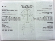 Schnittmuster Mädchenjacke Mantel Abacadabra No 129