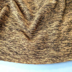 Strickstoff meliert flauschig weich, gelb khakigrn