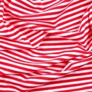 Jerseystoff Streifen garngefärbt 5 mm, rot weiß