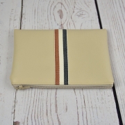 Kunstleder Lederimitat fr Taschen geprgte Optik, ecrue
