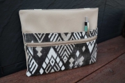 Kunstleder Lederimitat fr Taschen geprgte Optik, ecrue