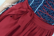 Baumwollstoff Blmchen Trachtenlook, dunkelblau