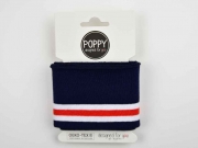 Fertigb�ndchen Streifen College Stil, wei� rot dunkelblau