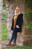 Fertigb�ndchen Streifen College Stil, wei� dunkelblau ocker