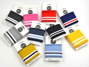 Fertigb�ndchen Streifen College Stil, wei� anthrazit grau melange