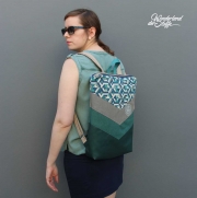 RESTST�CK 20 cm Kunstleder Lederimitat f�r Taschen gepr�gte Optik, petrol