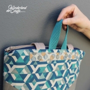 RESTST�CK 20 cm Kunstleder Lederimitat f�r Taschen gepr�gte Optik, petrol