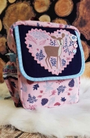 Dekostoff Bltter, rosa