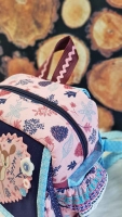 Dekostoff Bltter, rosa
