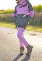 French Terry Sweat Pfeile, rosa
