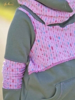 French Terry Sweat Pfeile, rosa