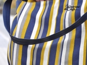 Dekostoff Leinenlook uni, senfgelb meliert