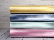 RESTST�CK 25 cm Jerseystoff Streifen 5 mm, dunkelmint wei�