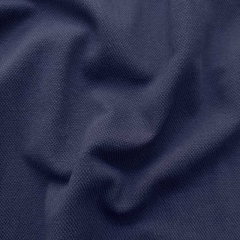 RESTSTCK 65 cm Polo Piqu Stoff Poloshirt Stoff Baumwolle uni, dunkelblau
