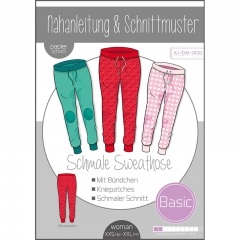 Papierschnittmuster schmale Sweathose  Damen  ki-ba-doo