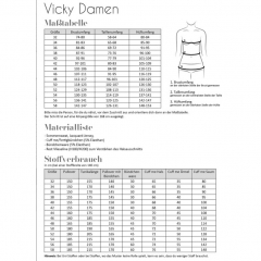 Schnittmuster Pullover V-Ausschnitt Vicky Damen Fadenkfer