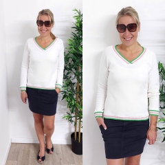 Schnittmuster Pullover V-Ausschnitt Vicky Damen Fadenkfer