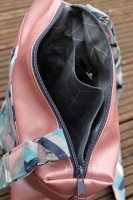 Kunstleder Lederimitat fr Taschen geprgte Optik, altrosa metallic