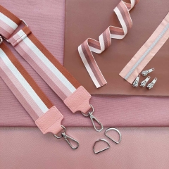 Kunstleder Lederimitat fr Taschen geprgte Optik, altrosa metallic