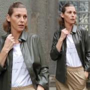 RESTSTCK 61 cm Baumwollstoff Trenchcoat Stoff mit Stretch, camel