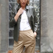 RESTSTCK 61 cm Baumwollstoff Trenchcoat Stoff mit Stretch, camel