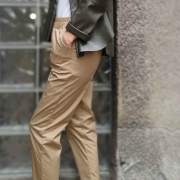 RESTSTCK 61 cm Baumwollstoff Trenchcoat Stoff mit Stretch, camel