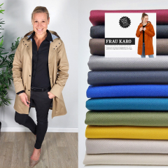 RESTSTCK 61 cm Baumwollstoff Trenchcoat Stoff mit Stretch, camel