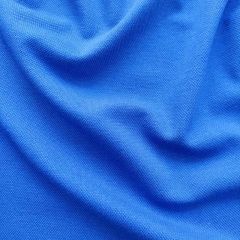 RESTSTCK 50 cm Polo Piqu Stoff Poloshirt Stoff Baumwolle uni, kobaltblau